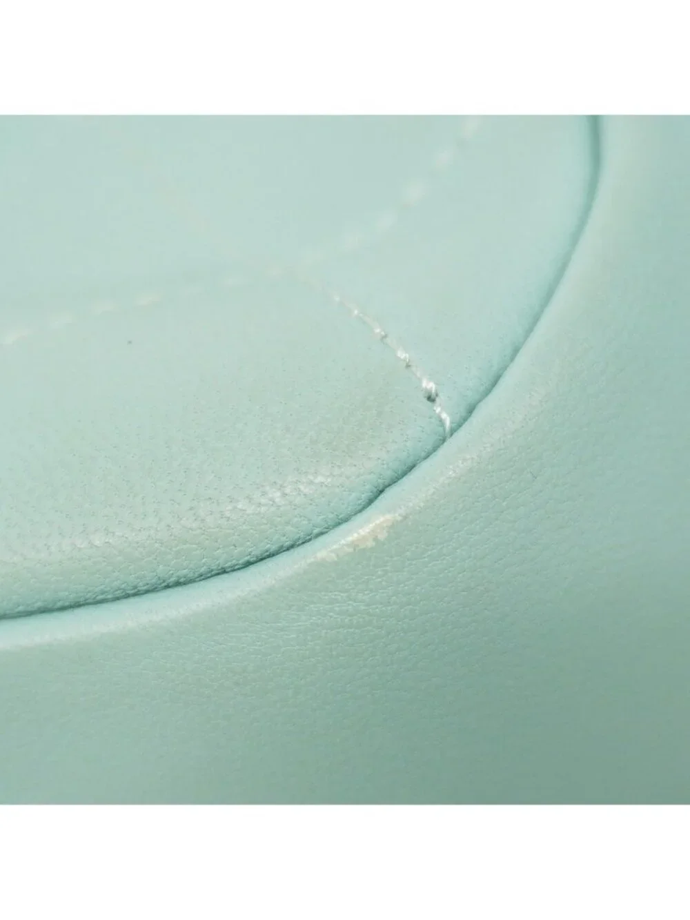 Chanel Handbag Quilted Top Handle Lambskin Light Blue Gold 2-Way
